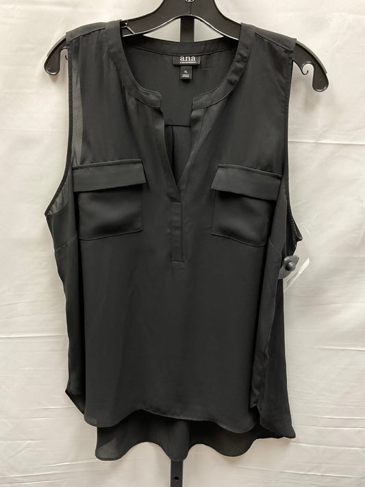 Black Top Sleeveless Ana, Size Xl