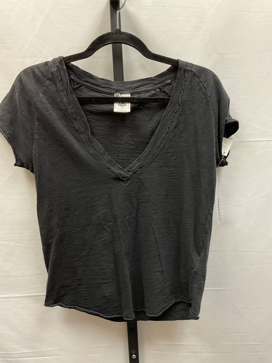 Black Top Short Sleeve Basic We The Free, Size Petite   S