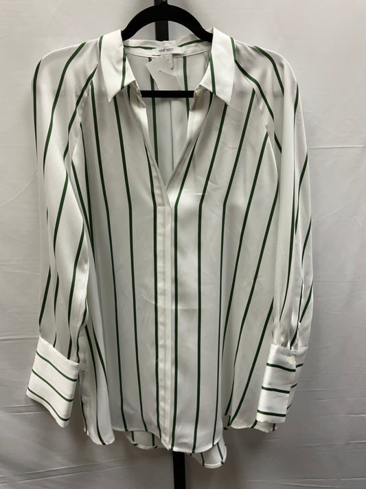 Striped Pattern Top Long Sleeve Nine West, Size M