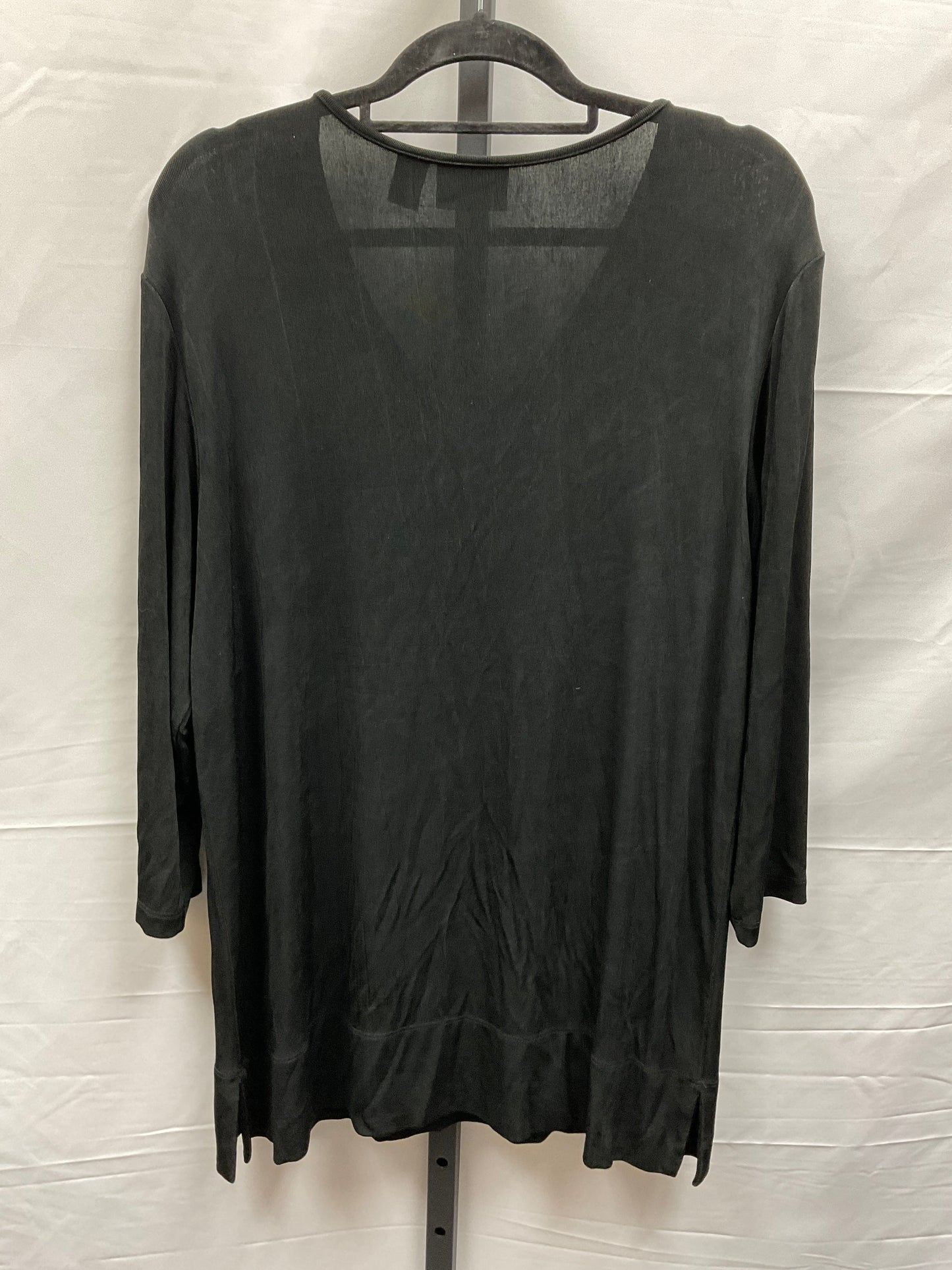 Black Top Long Sleeve Chicos, Size Xl