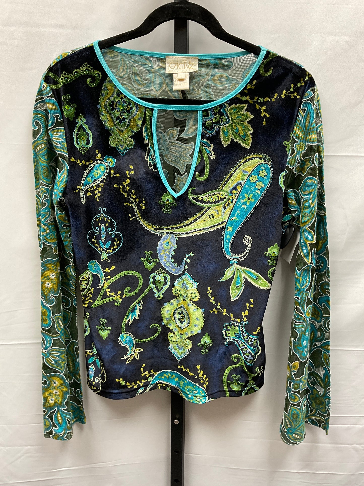 Multi-colored Top Long Sleeve Cache, Size L