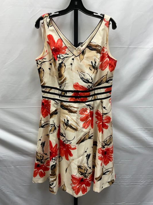 Floral Print Dress Casual Midi Jessica Howard, Size L