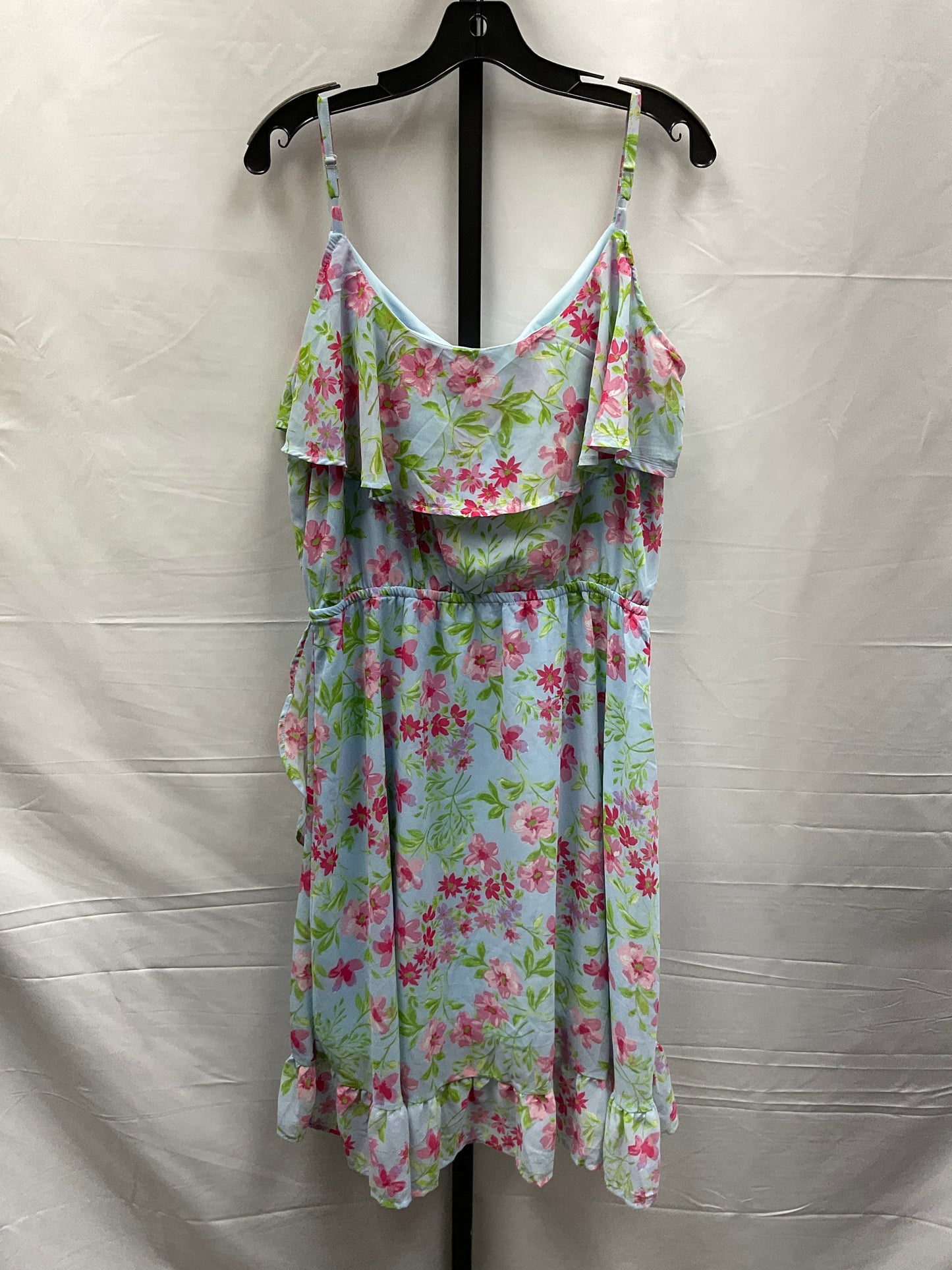 Floral Print Dress Casual Midi Clothes Mentor, Size Xl