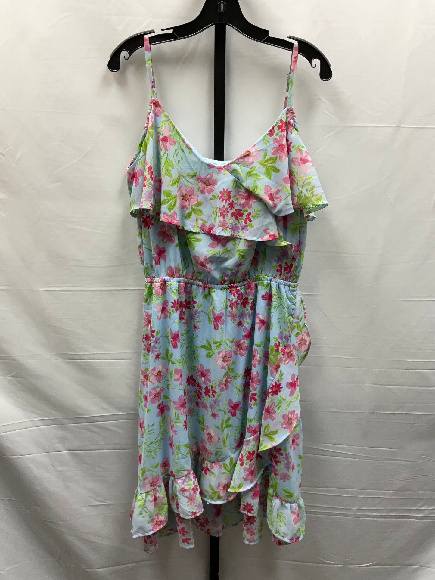 Floral Print Dress Casual Midi Clothes Mentor, Size Xl