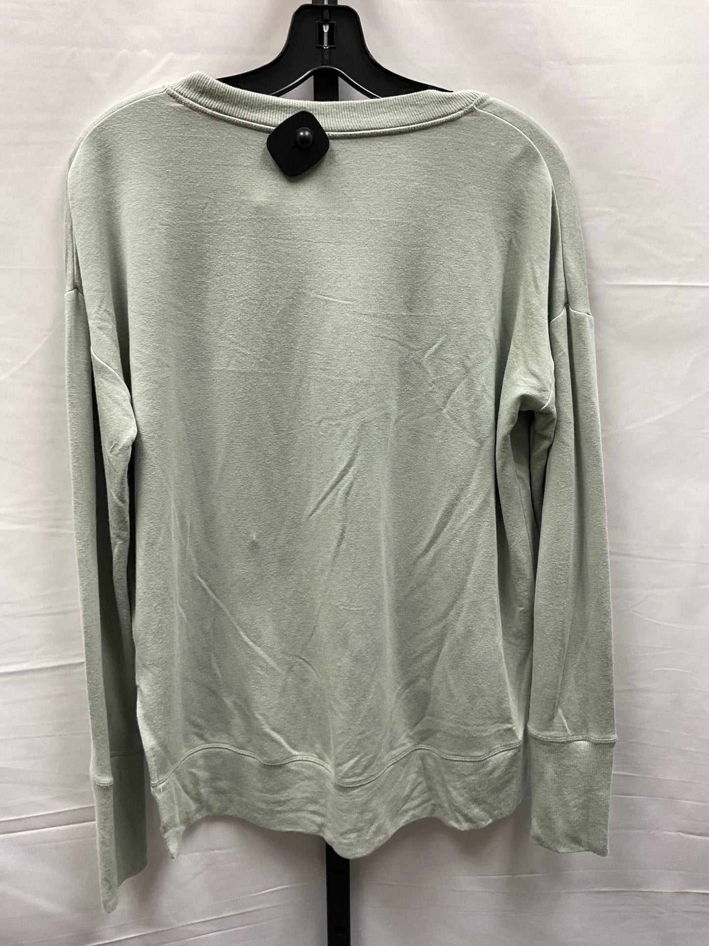 Green Athletic Top Long Sleeve Crewneck Athleta, Size S