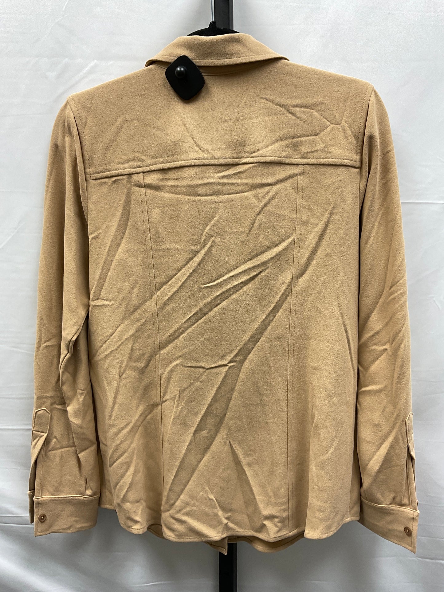 Tan Top Long Sleeve Michael By Michael Kors, Size S