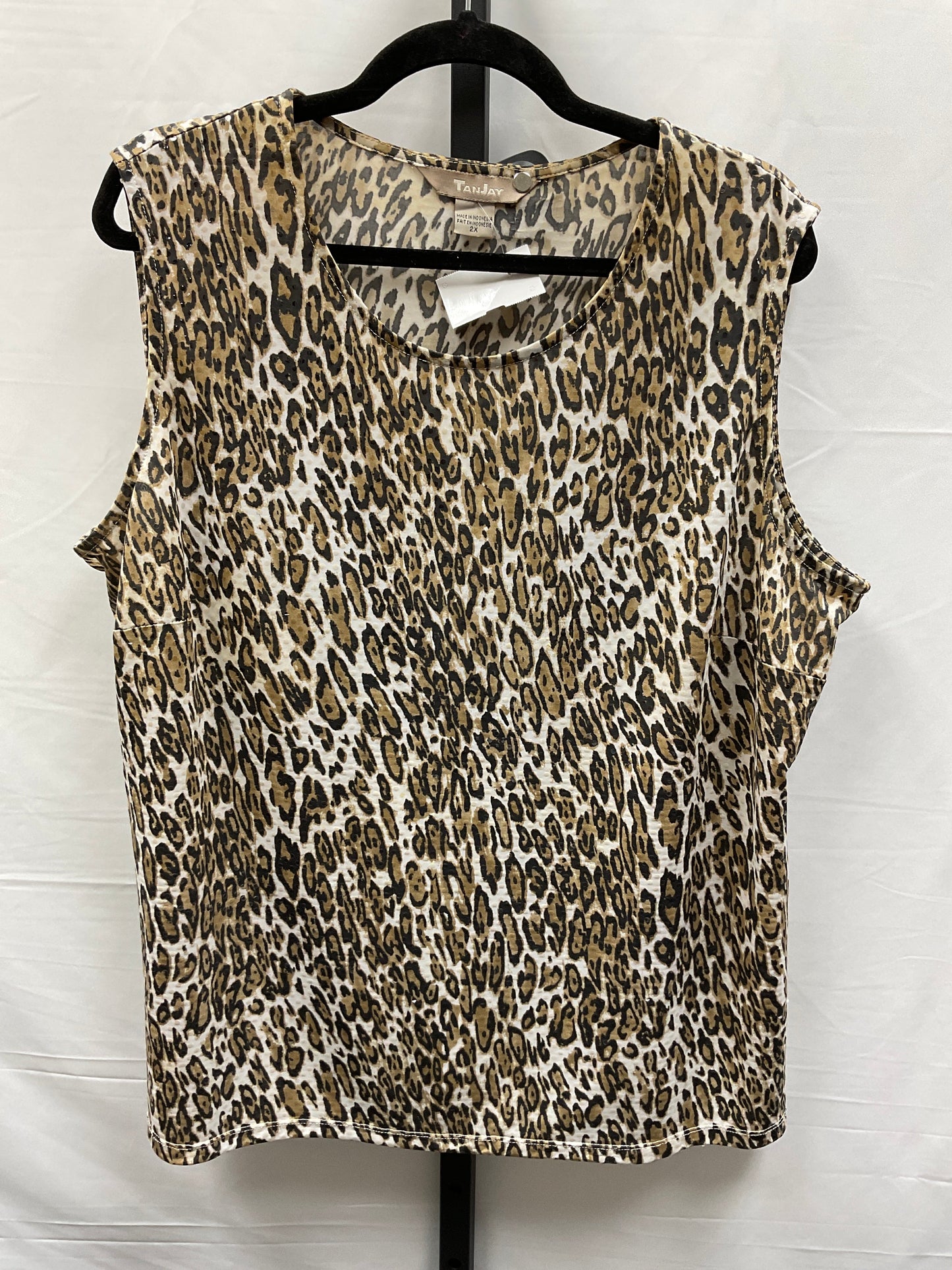 Animal Print Top Sleeveless Tanjay, Size 2x