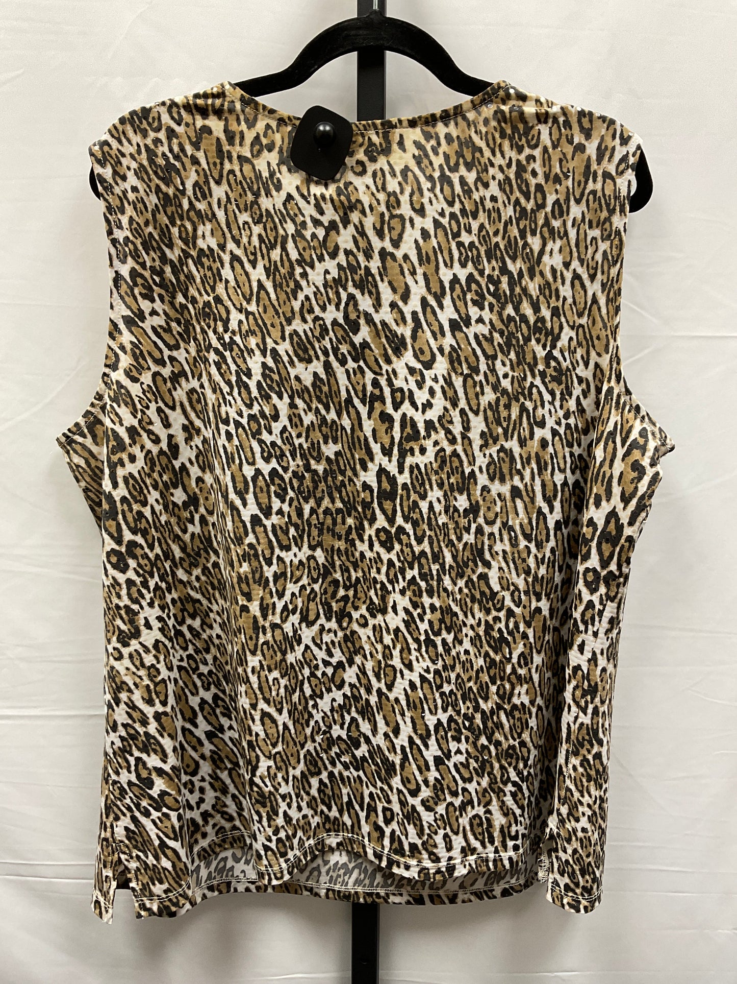 Animal Print Top Sleeveless Tanjay, Size 2x