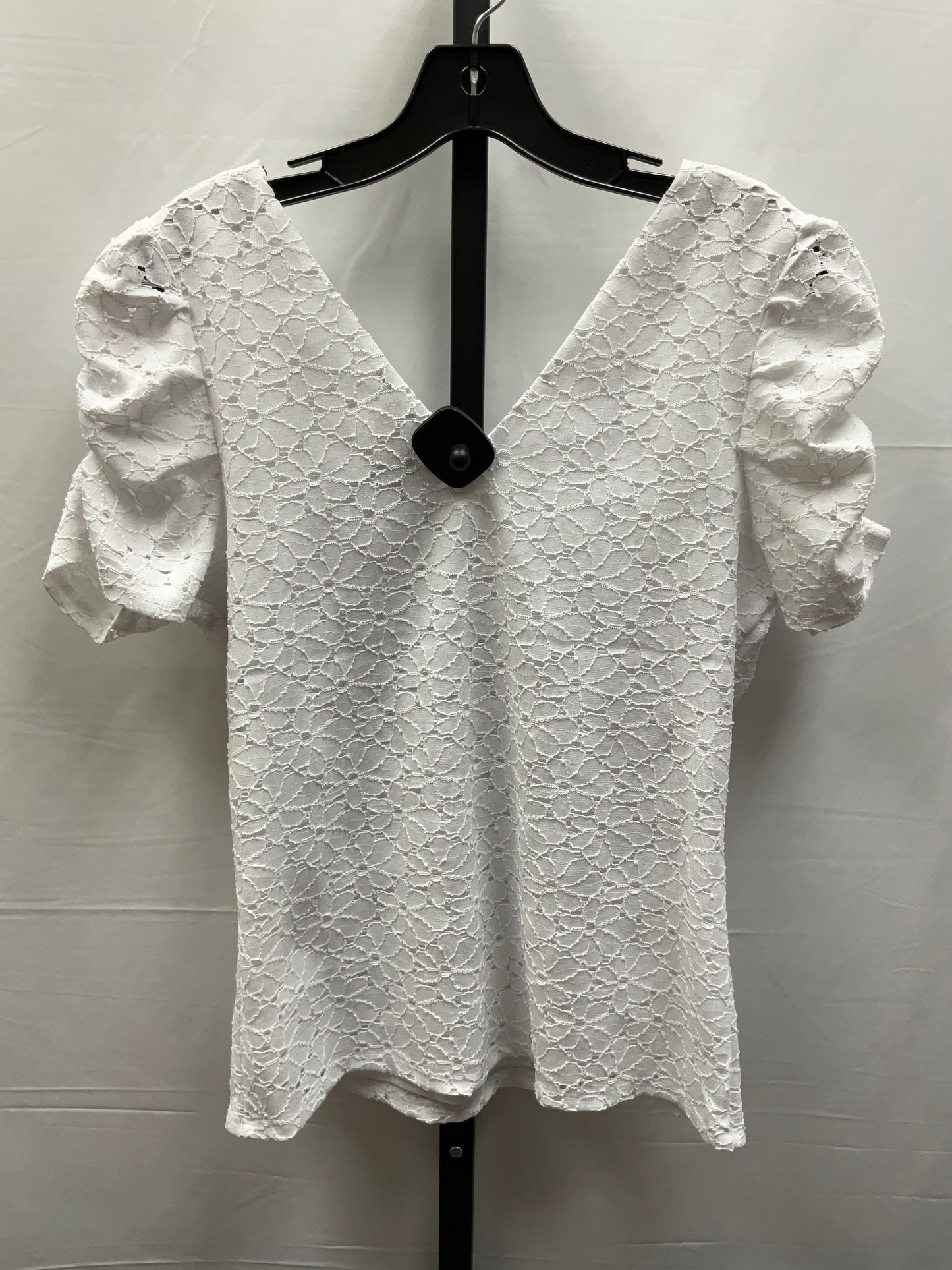 White Top Short Sleeve Express, Size M