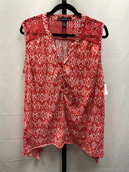 Red & White Top Sleeveless French Laundry, Size 2x