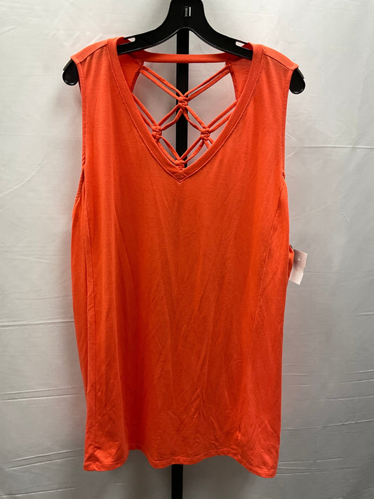 Orange Top Sleeveless Terra & Sky, Size 2x