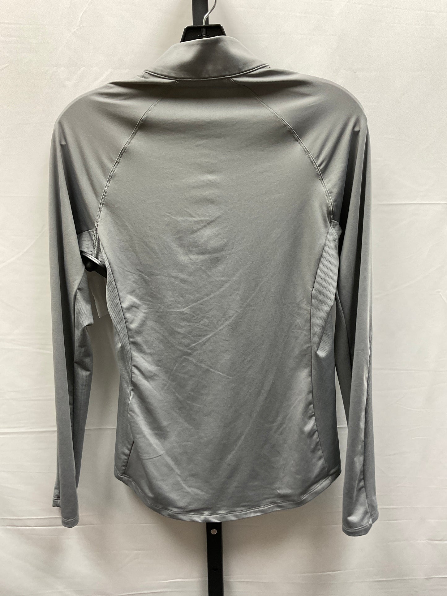 Grey Athletic Top Long Sleeve Collar Adidas, Size Xs