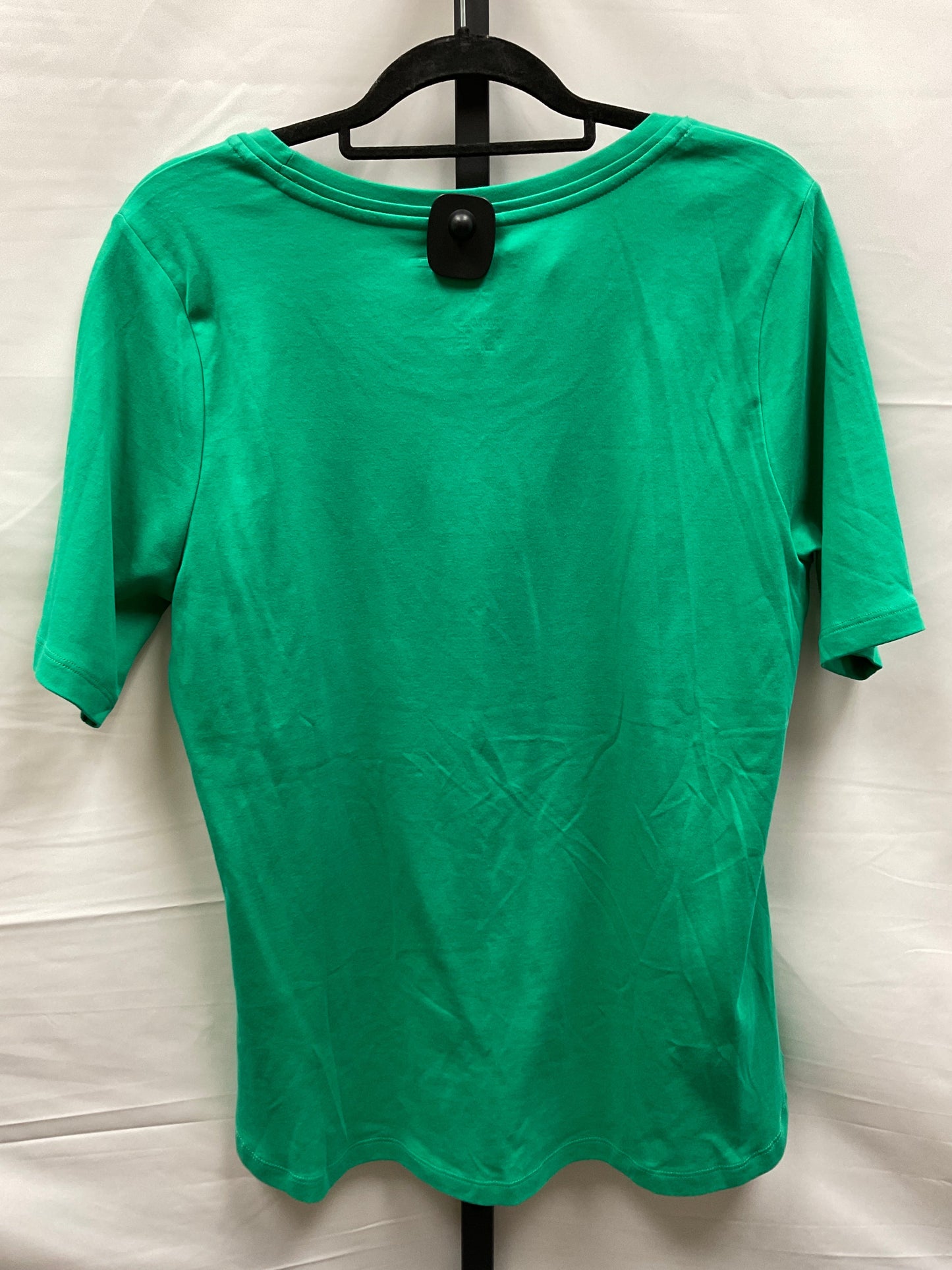 Green Top Short Sleeve Basic Isaac Mizrahi Live Qvc, Size L