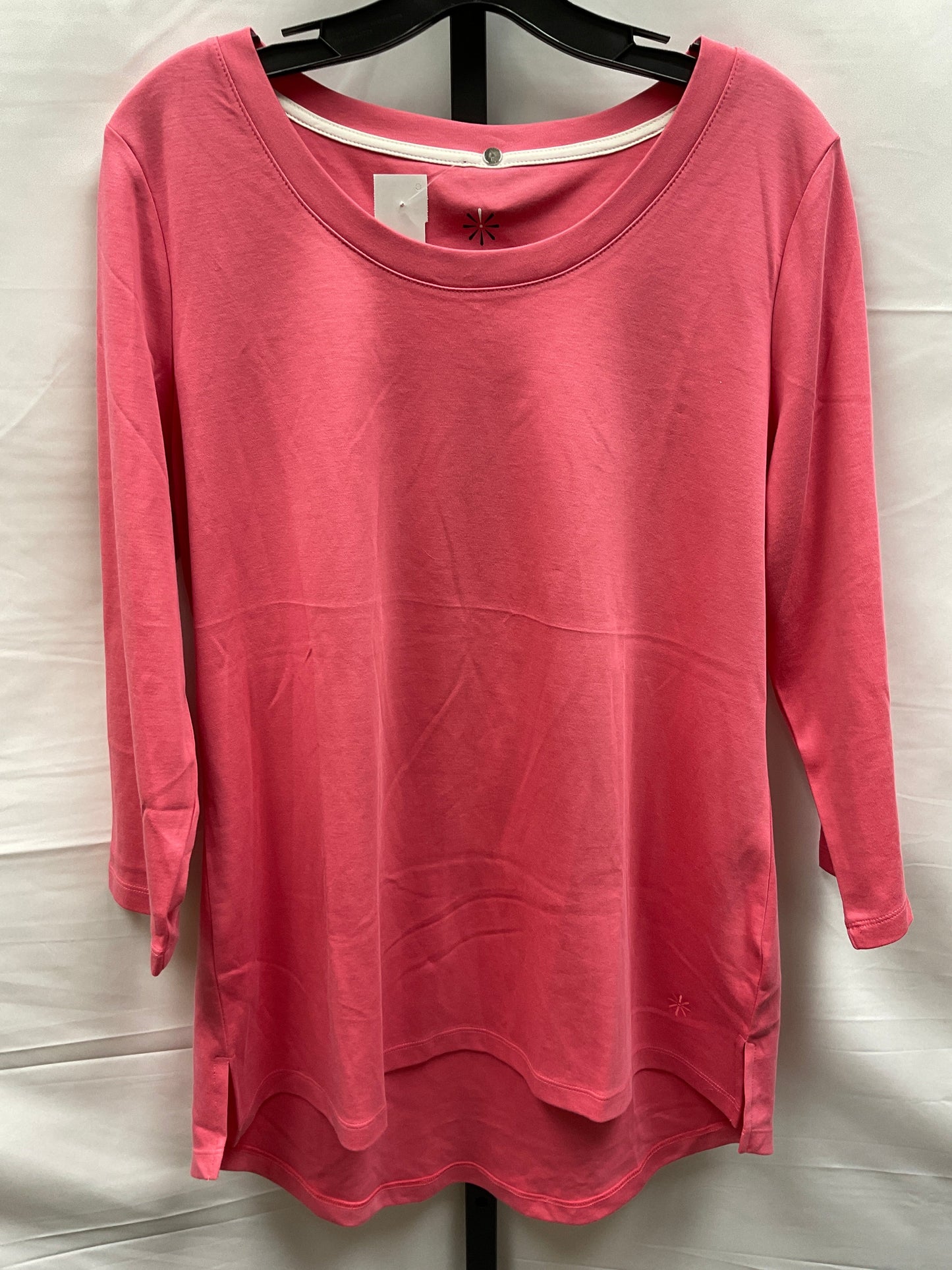 Pink Top 3/4 Sleeve Basic Isaac Mizrahi Live Qvc, Size L