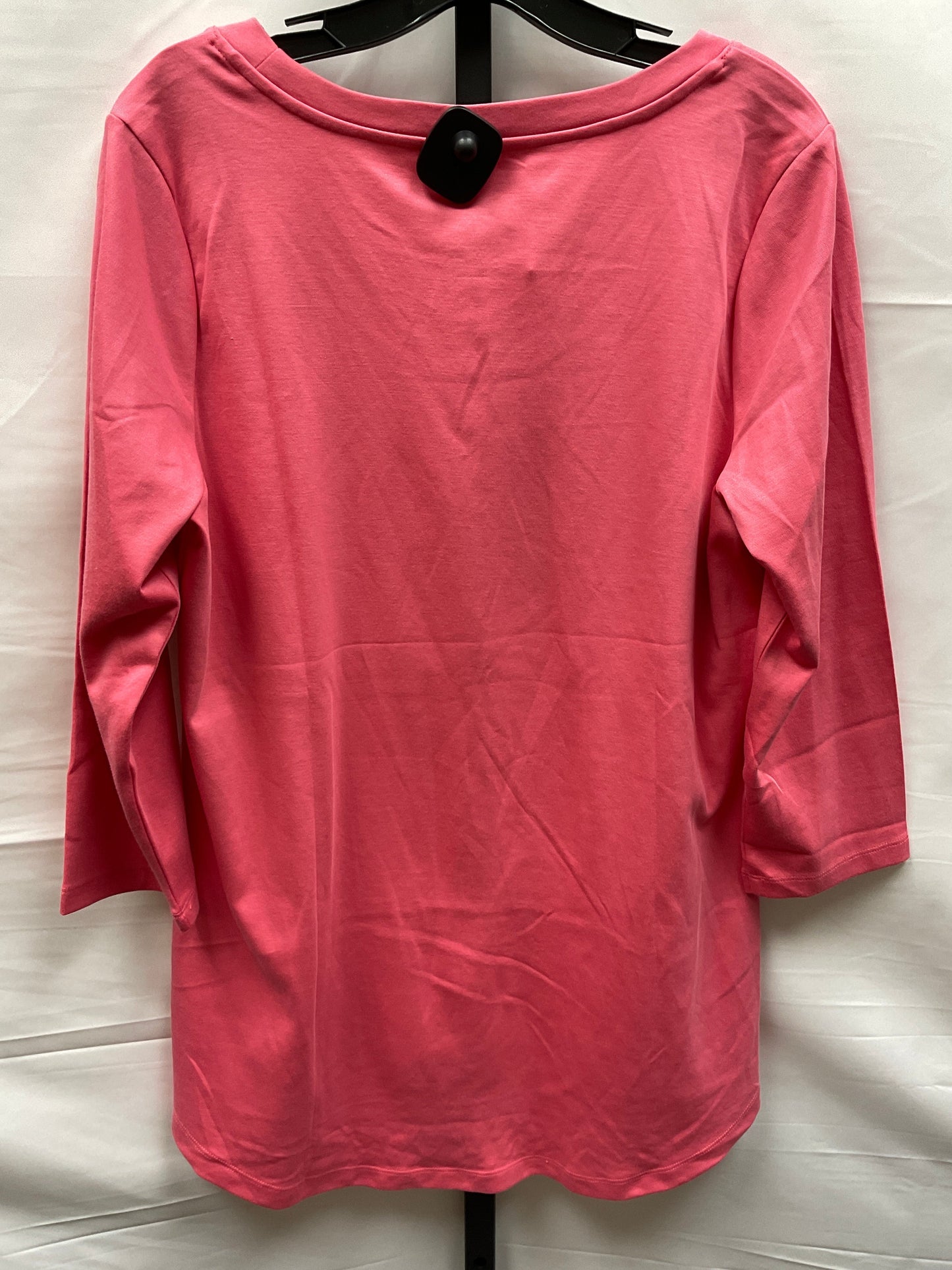 Pink Top 3/4 Sleeve Basic Isaac Mizrahi Live Qvc, Size L