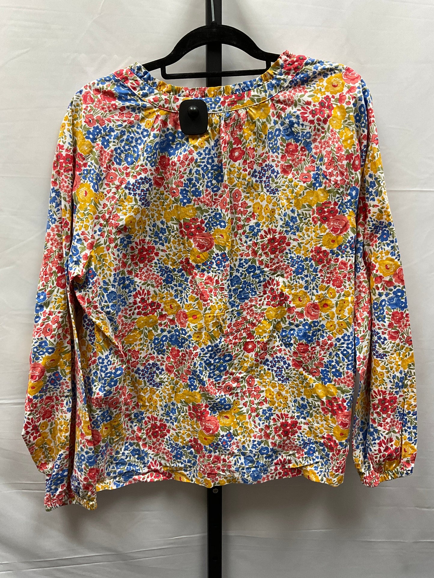 Floral Print Top Long Sleeve Croft And Barrow, Size L
