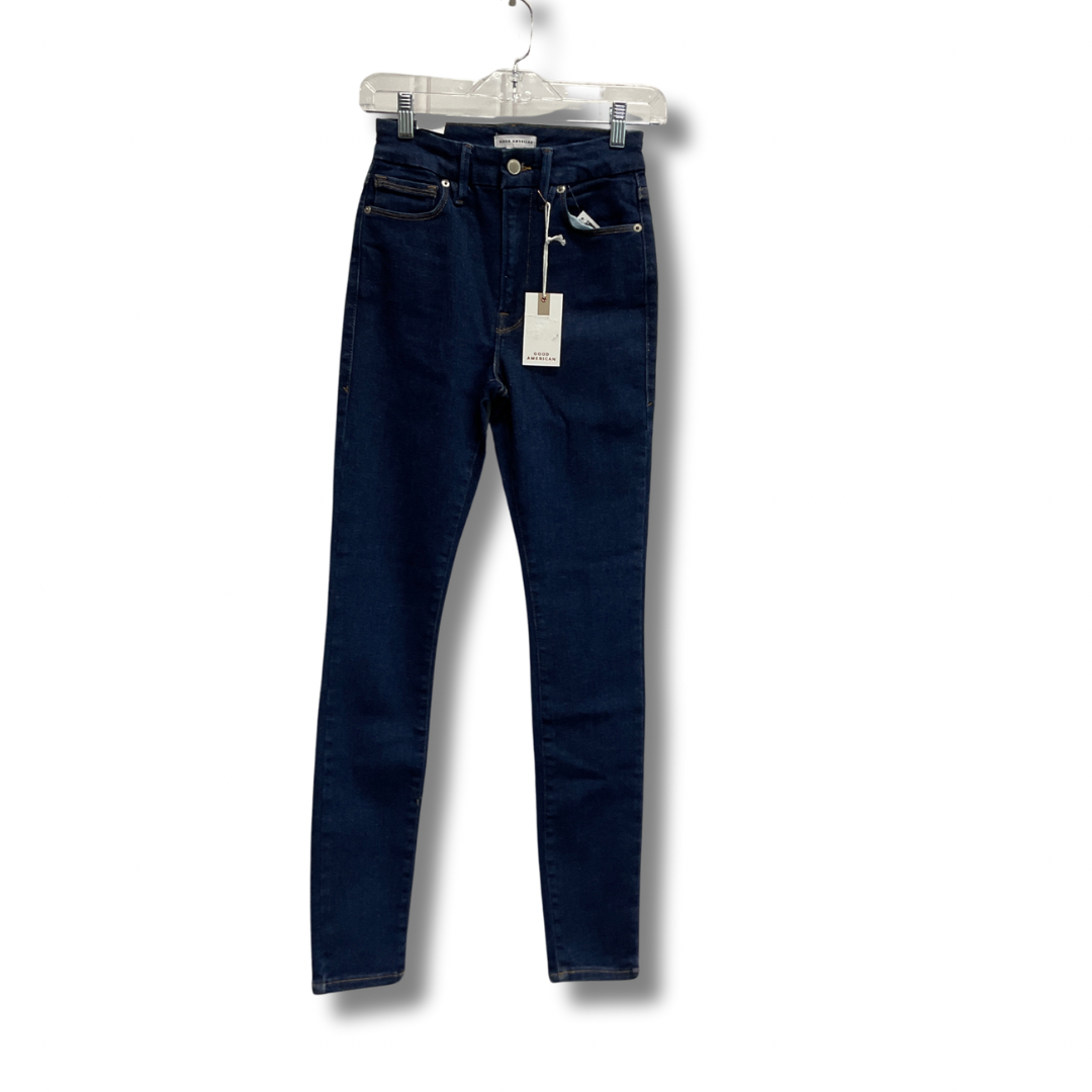 Jeans Skinny By Good American In Blue Denim, Size: 00