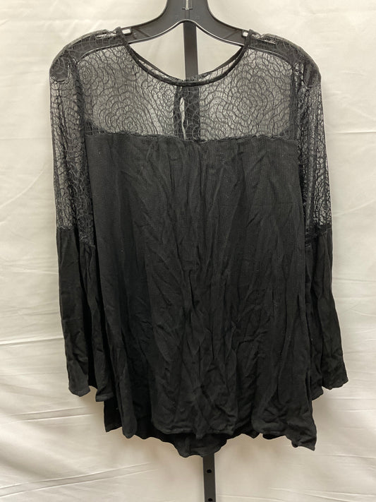 Black Top Long Sleeve Blu Pepper, Size M