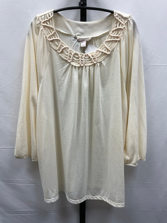 Cream Top Long Sleeve White Stag, Size Xxl