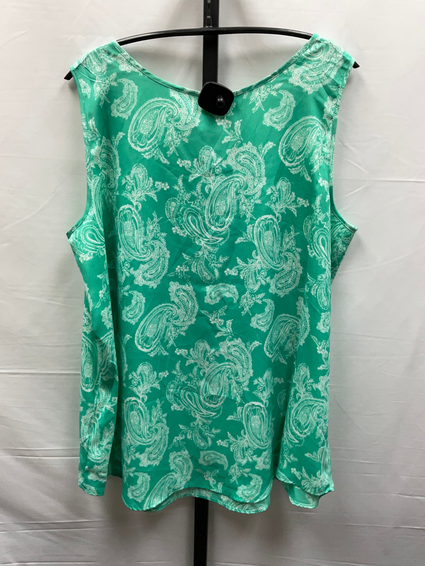 Green Top Sleeveless Faded Glory, Size 2x