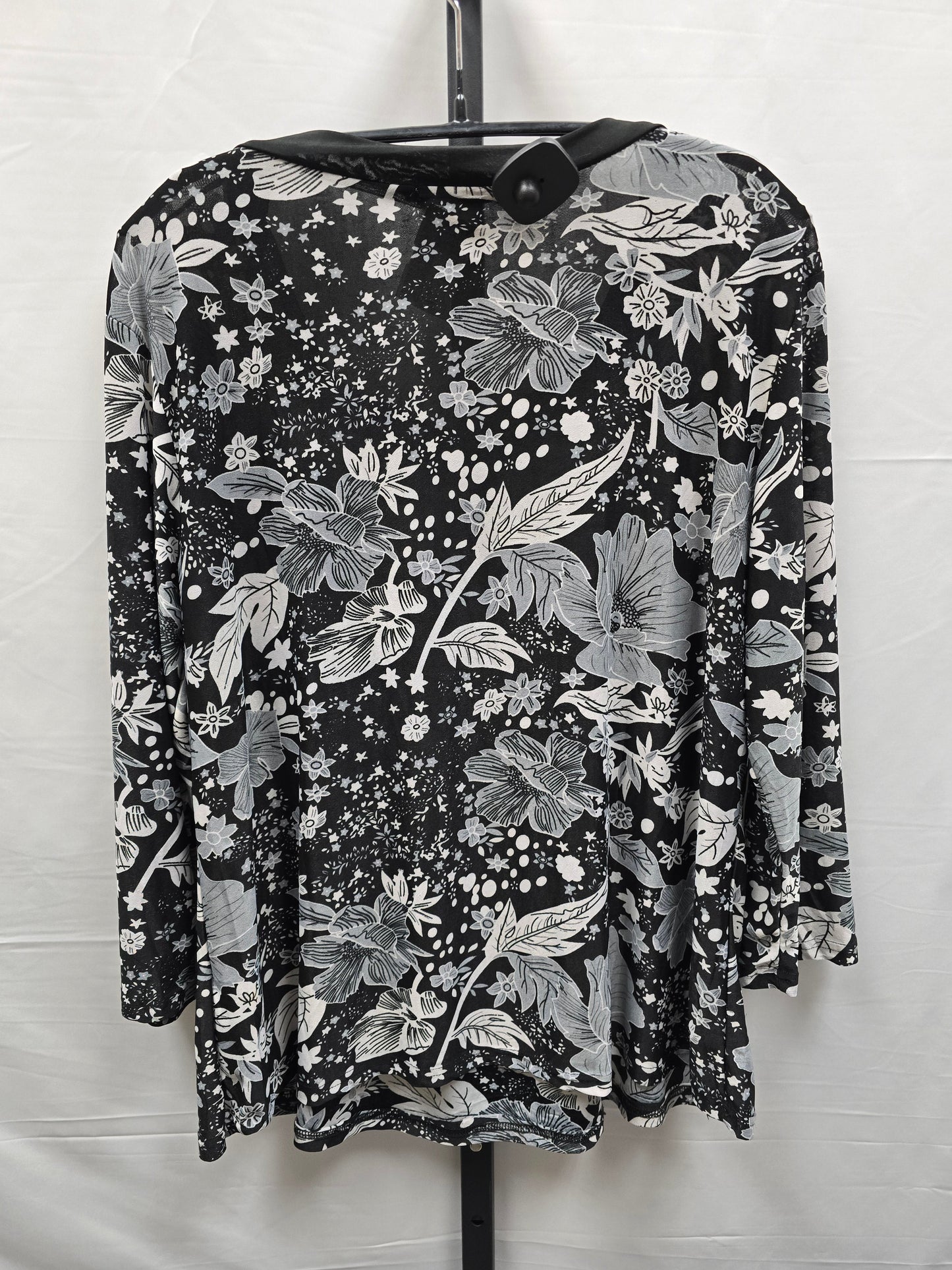 Floral Print Top Long Sleeve Everyday Comfort, Size 3x
