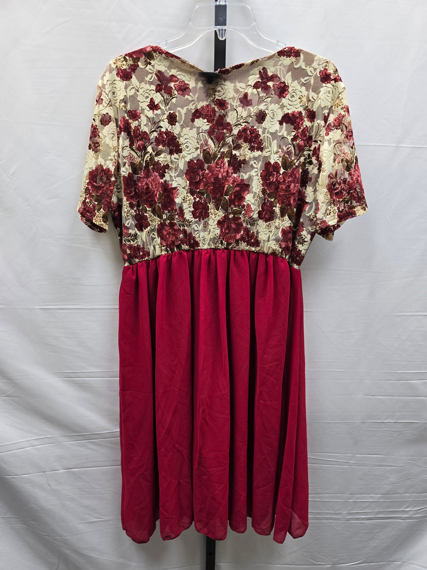 Floral Print Dress Casual Midi Clothes Mentor, Size 3x