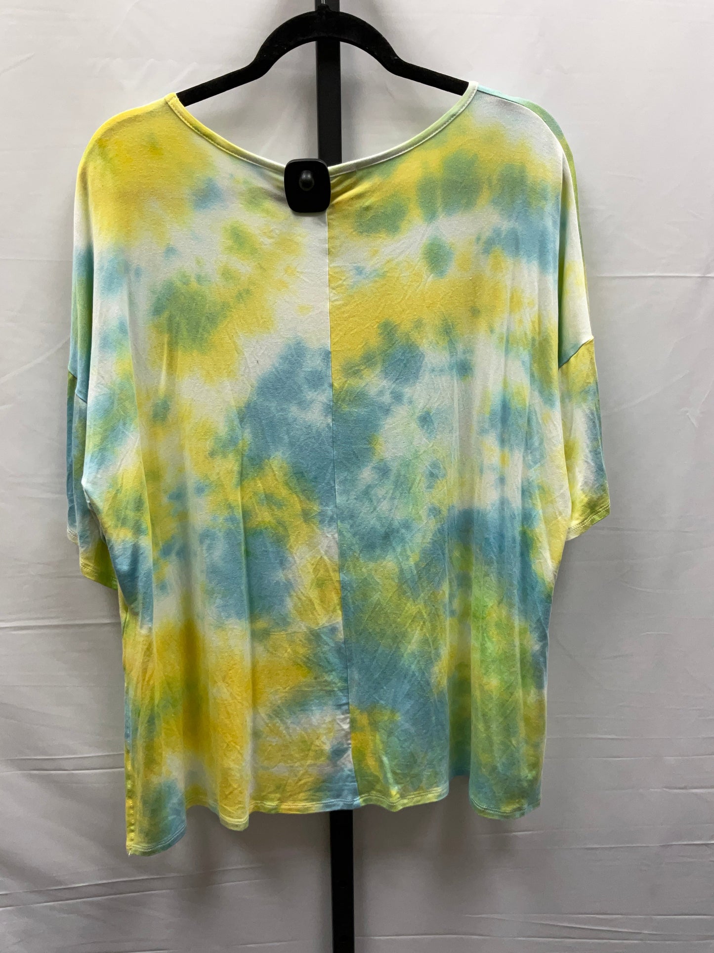 Tie Dye Print Top Short Sleeve Basic Clothes Mentor, Size M