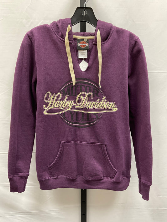 Purple Sweatshirt Hoodie Harley Davidson, Size S