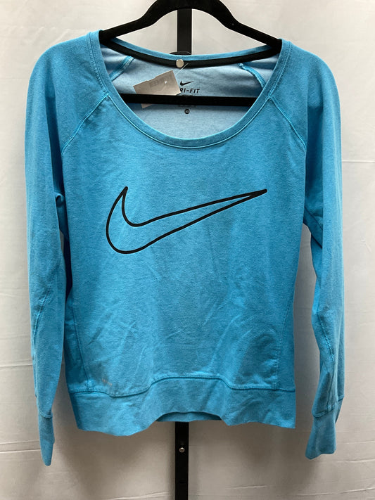 Blue Athletic Top Long Sleeve Crewneck Nike Apparel, Size Xs