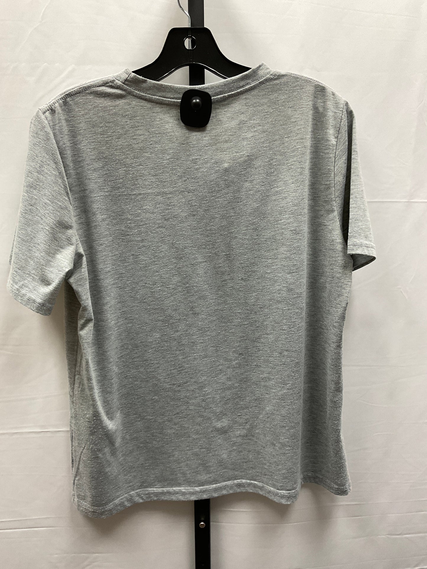 Grey Top Short Sleeve Basic Clothes Mentor, Size 2x