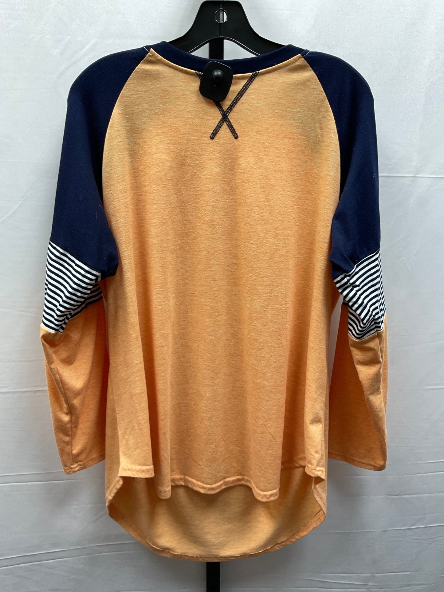 Multi-colored Top Long Sleeve Clothes Mentor, Size Xxl