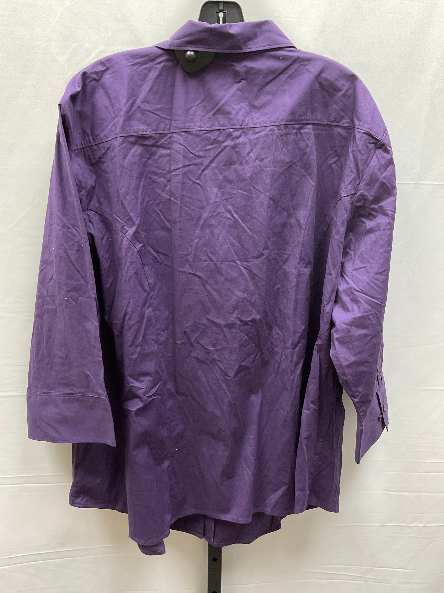 Top Long Sleeve By Riders In Purple, Size: 3x