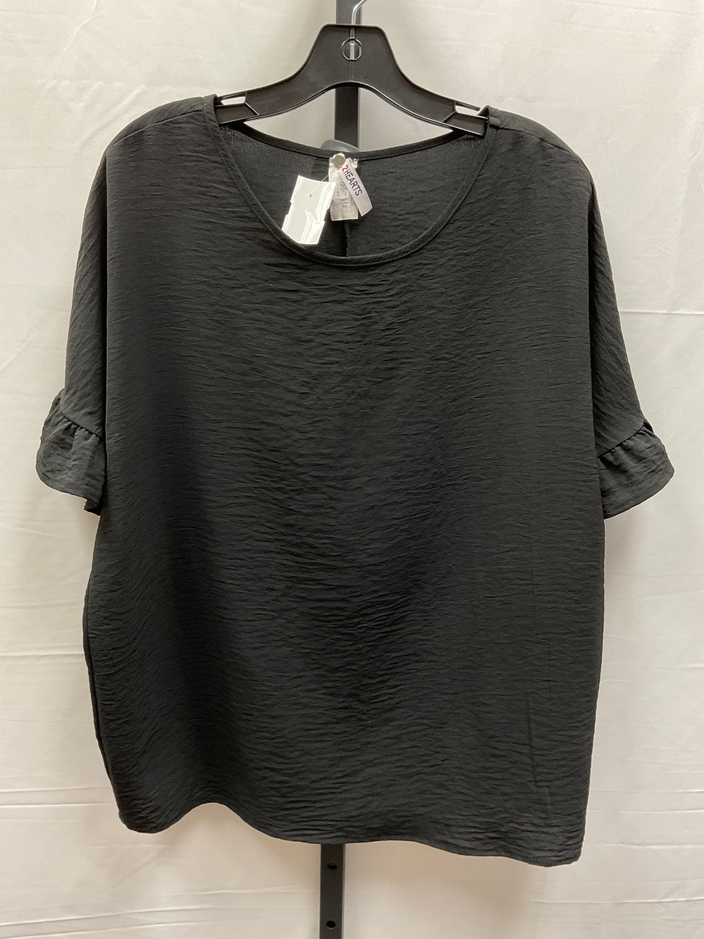 Black Top Short Sleeve Clothes Mentor, Size M