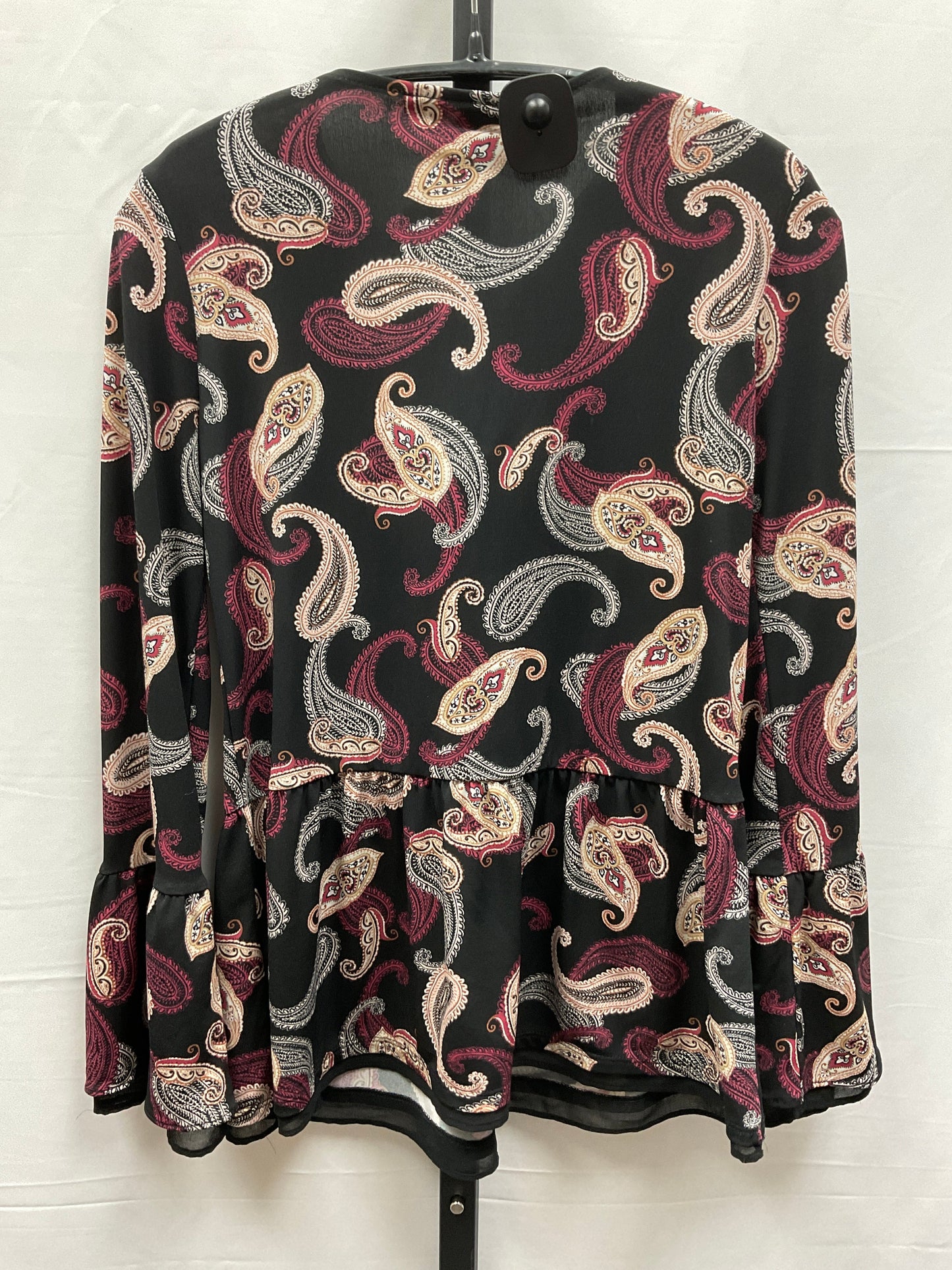 Top Long Sleeve By White House Black Market In Paisley Print, Size: Xxs