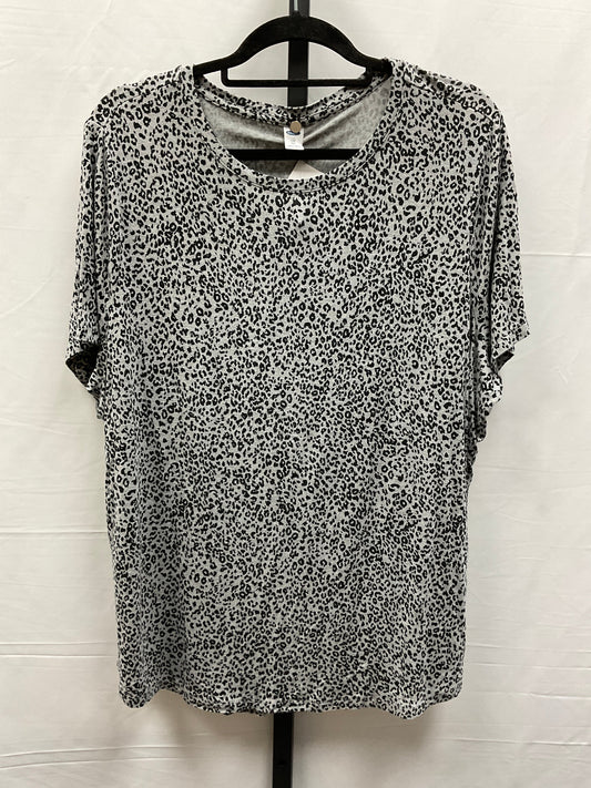 Top Short Sleeve By Old Navy In Animal Print, Size: Xxl