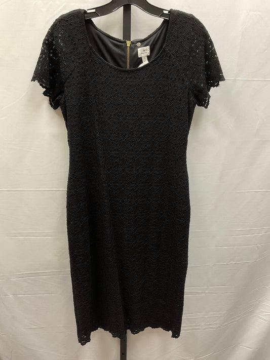 Dress Casual Midi By Dressbarn In Black, Size: M