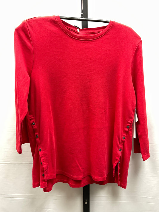 Top Long Sleeve By J. Jill In Red, Size: Petite  M