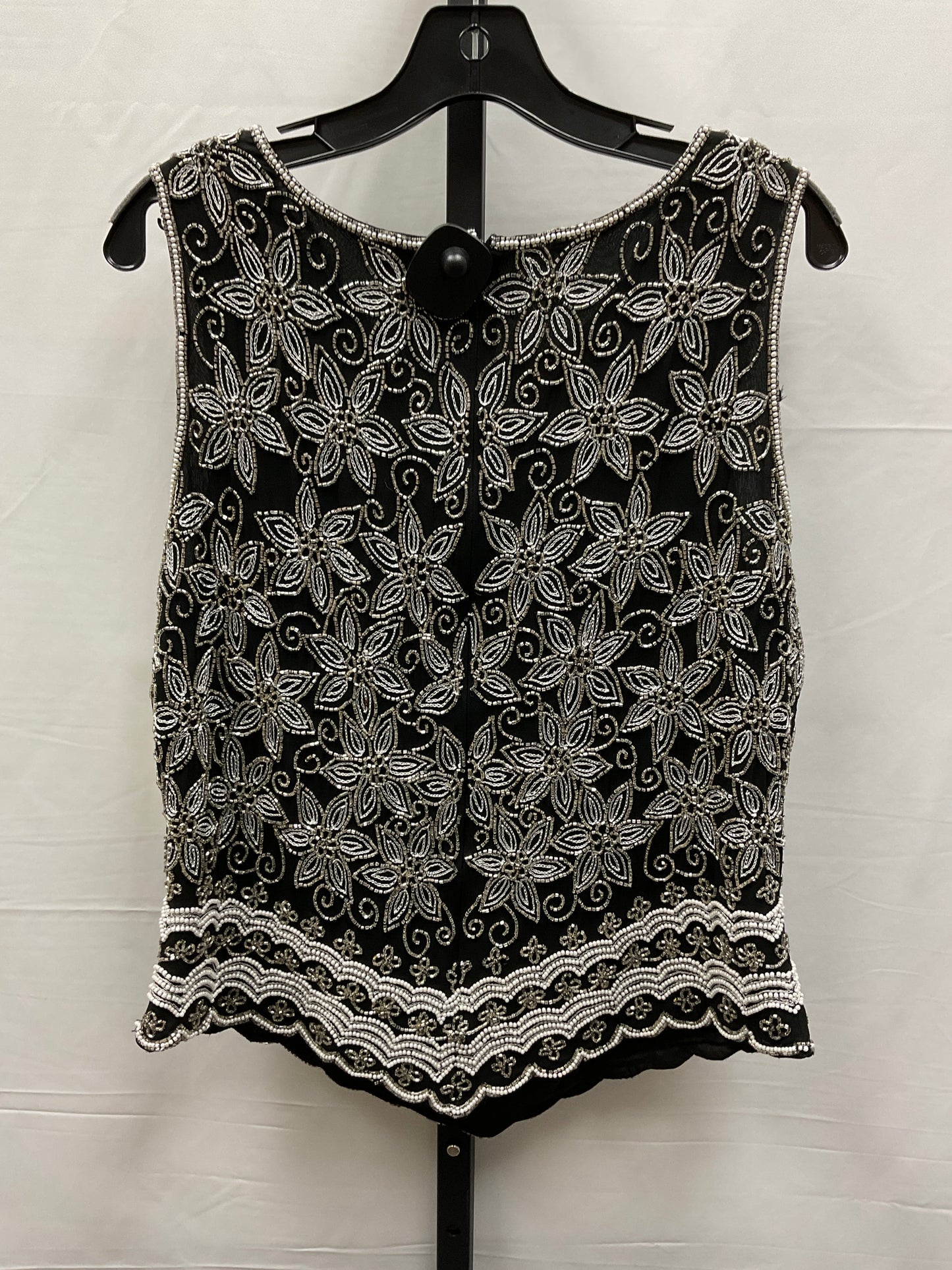 Top Sleeveless By Adrianna Papell In Black, Size: L