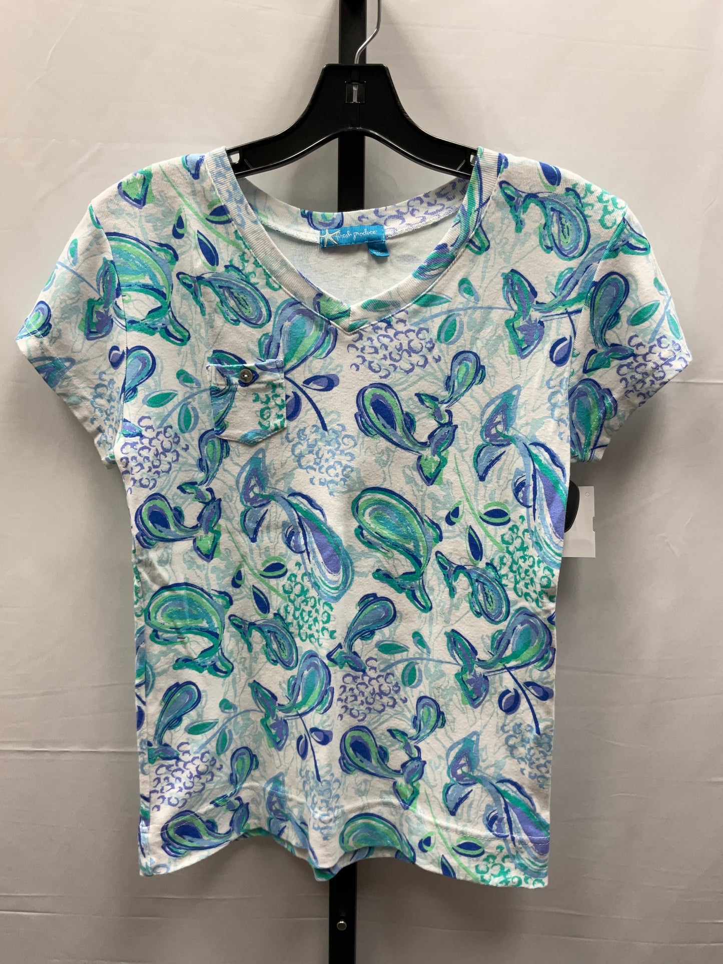 Multi-colored Top Short Sleeve Fresh Produce, Size S