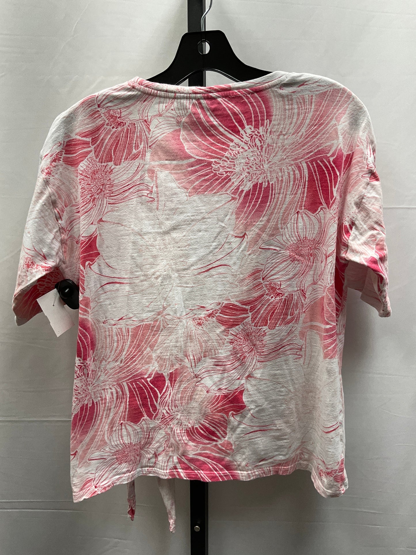 Floral Print Top Short Sleeve Chicos, Size M