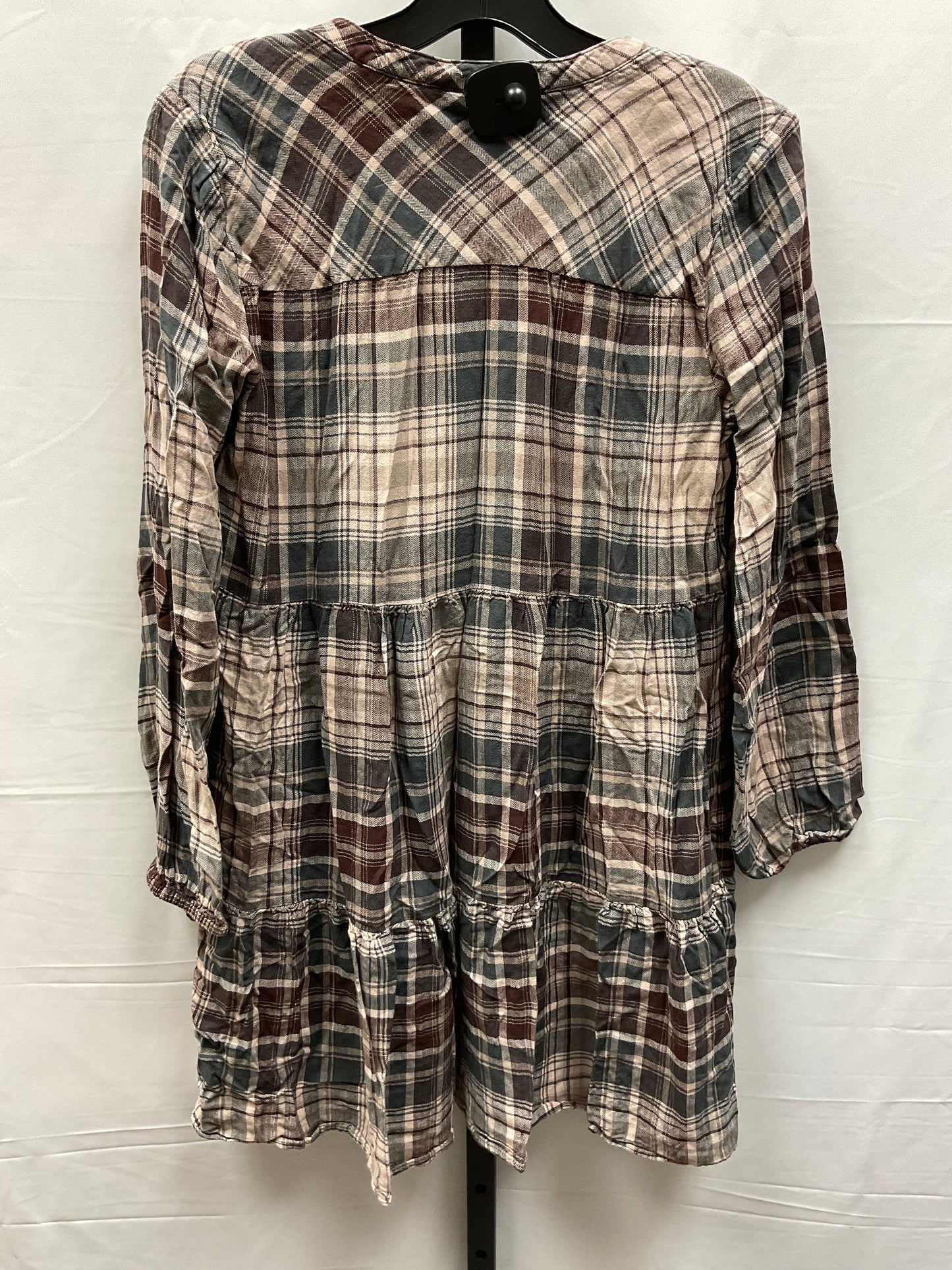 Dress Casual Midi By Knox Rose In Plaid Pattern, Size: M