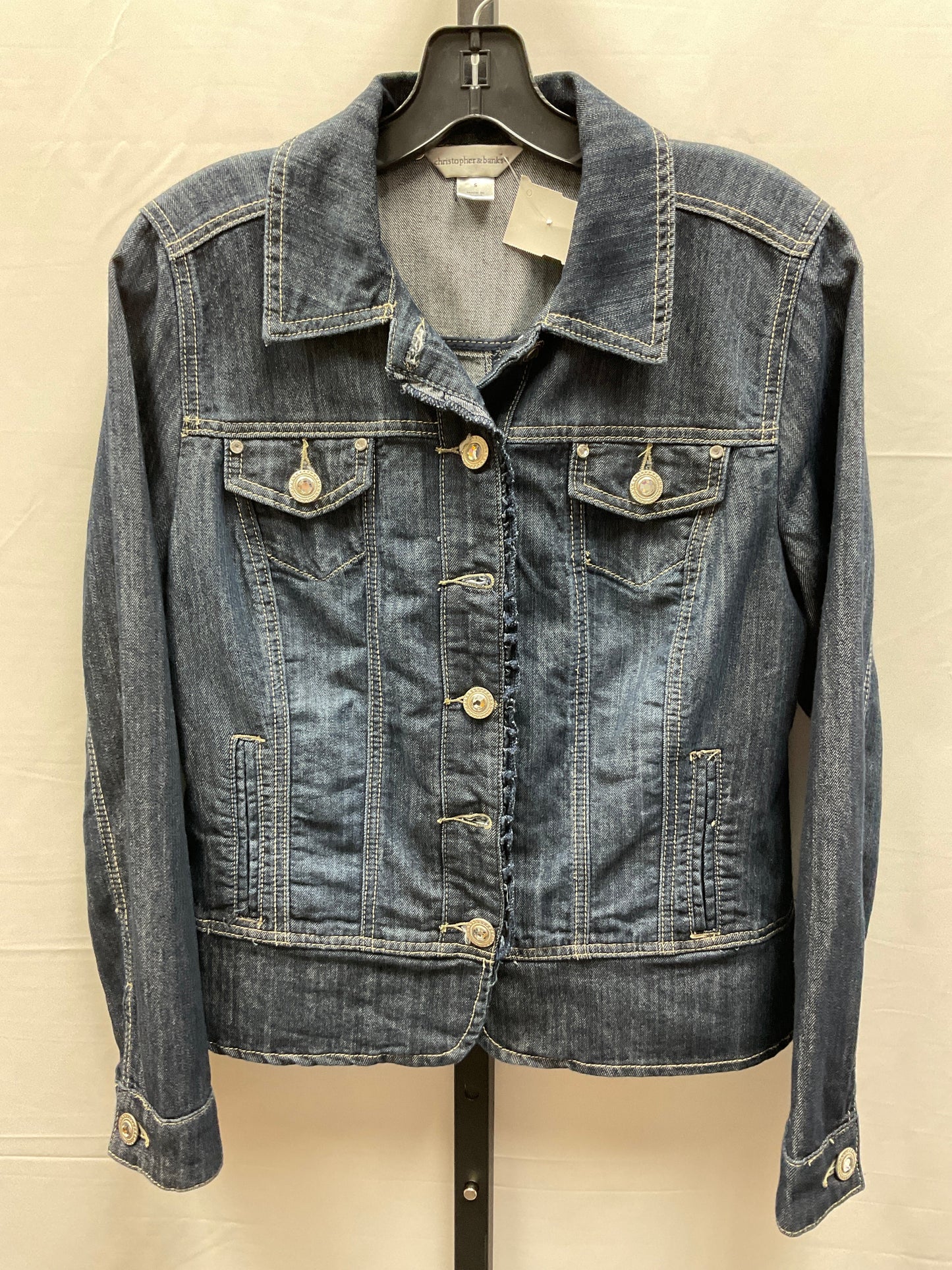 Blue Denim Jacket Denim Christopher And Banks, Size S