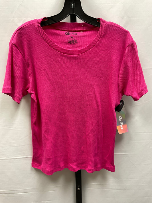 Top Short Sleeve Basic By Clothes Mentor In Pink, Size: Xl