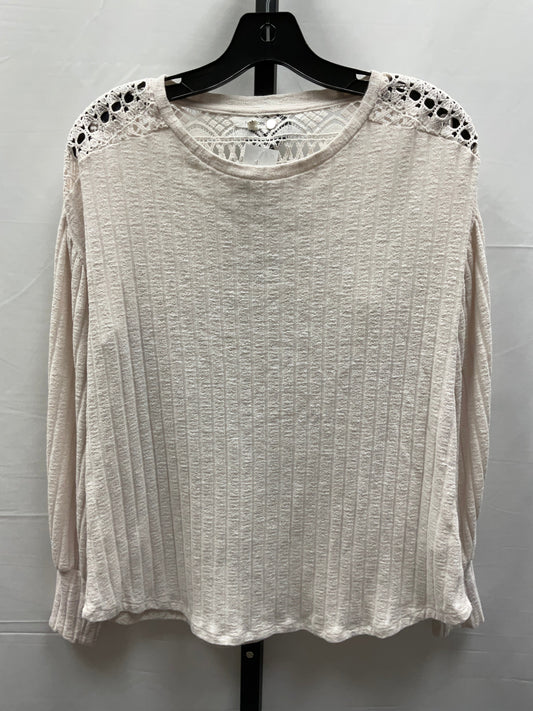 Cream Top Long Sleeve Maurices, Size M