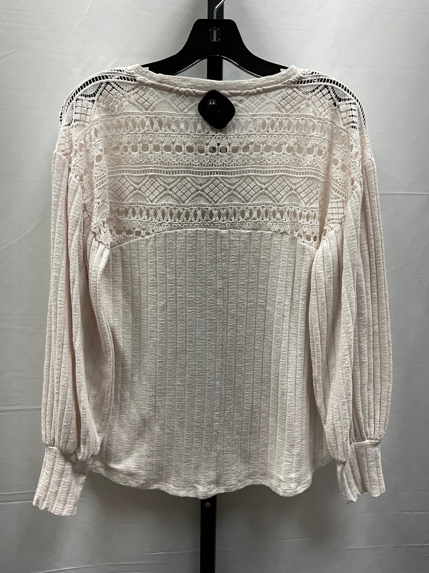 Cream Top Long Sleeve Maurices, Size M