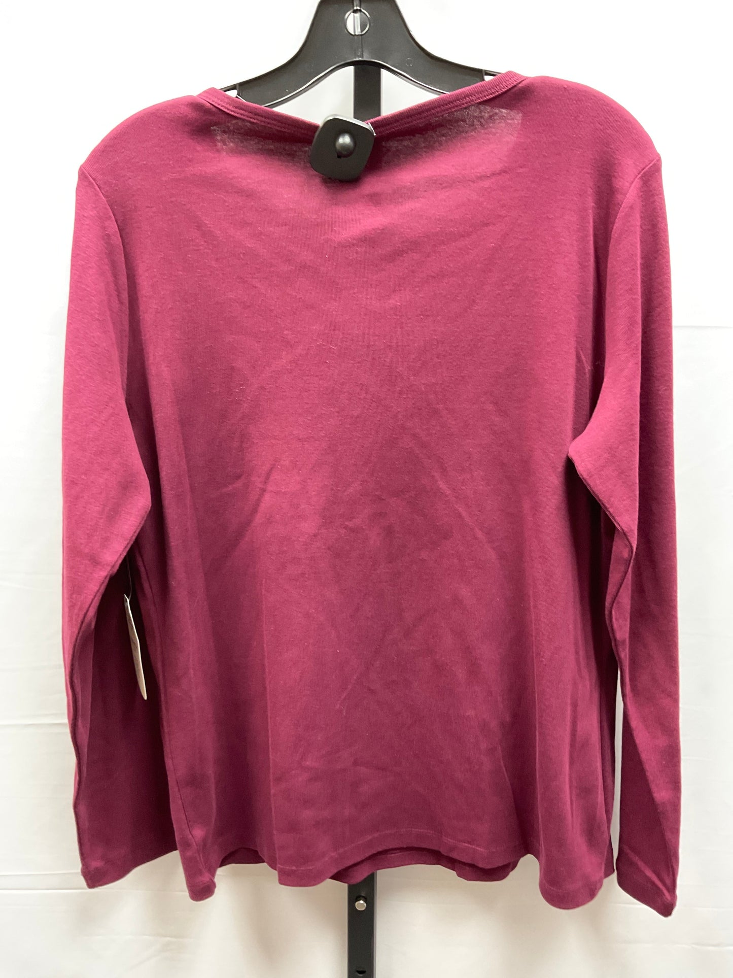 Red Top Long Sleeve Basic St Johns Bay, Size L