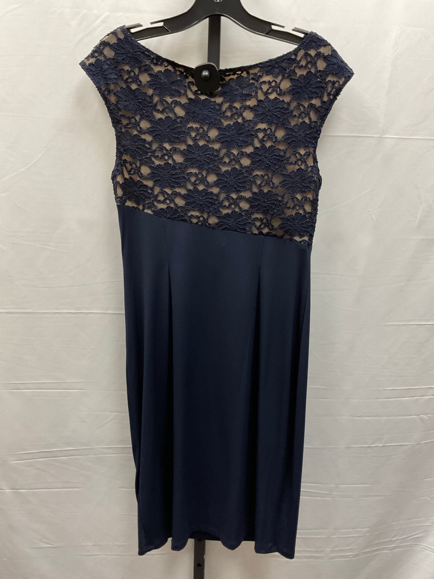 Navy Dress Party Midi Dressbarn, Size L