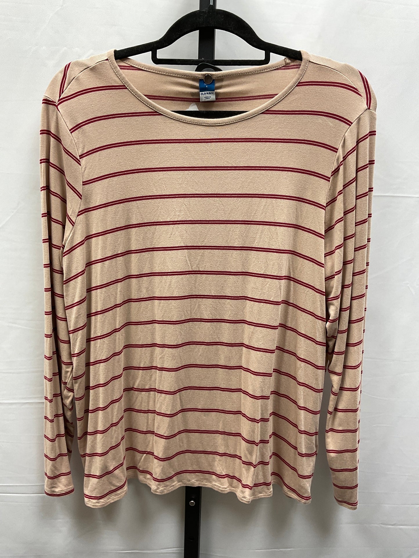 Top Long Sleeve By Old Navy In Striped Pattern, Size: L