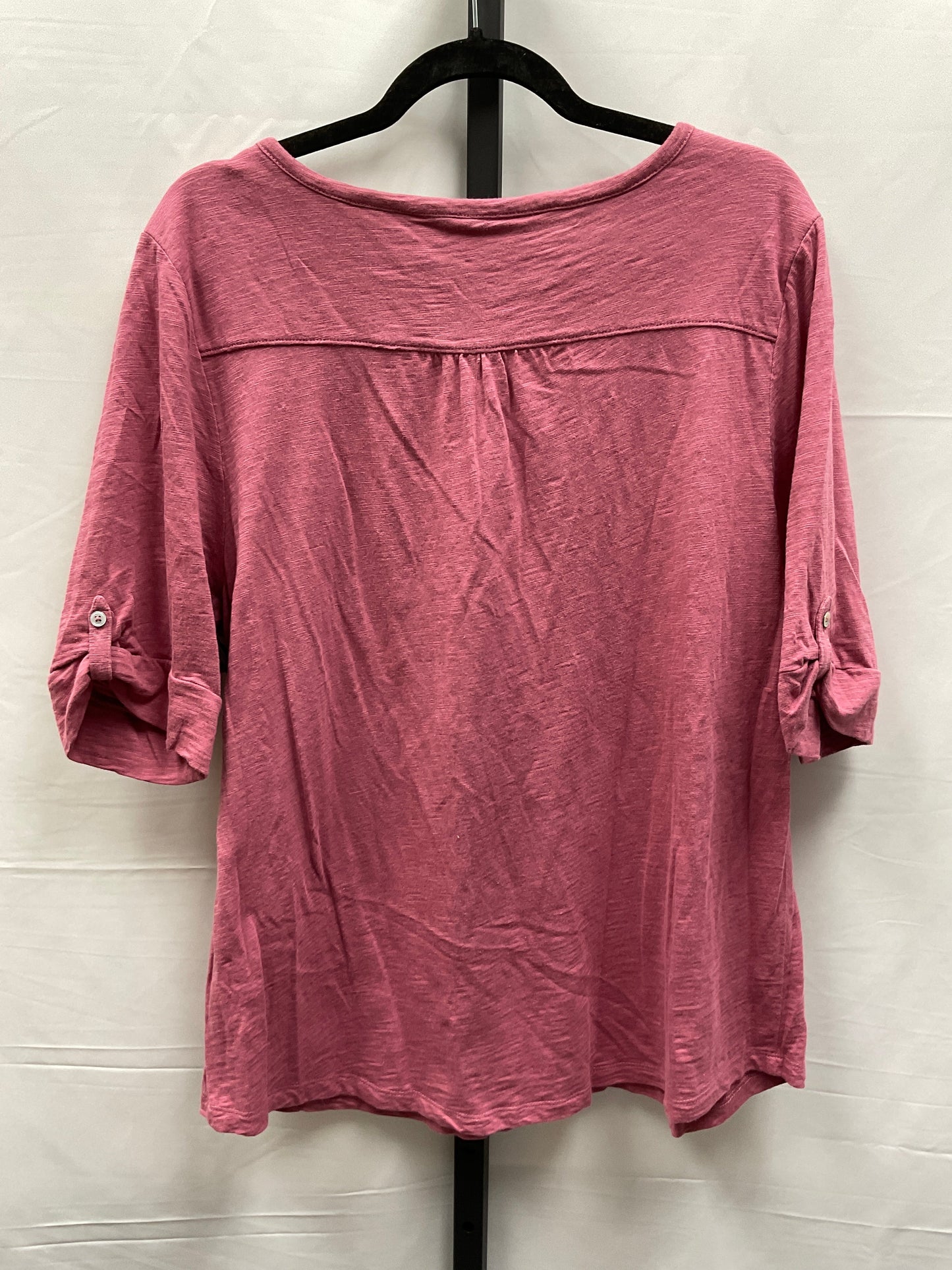 Top Short Sleeve By Chicos In Pink, Size: Xl