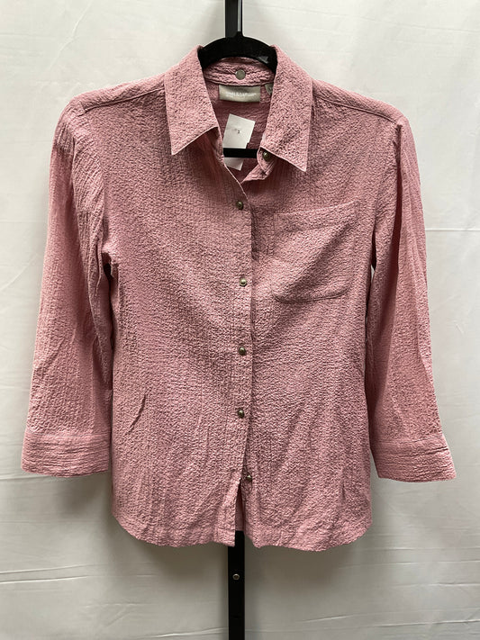 Top Long Sleeve By Croft And Barrow In Pink, Size: Petite   S